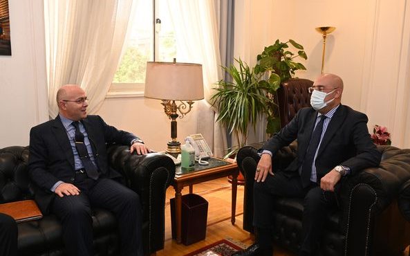 El Gazzar Meets with the Moroccan Ambassador in Cairo