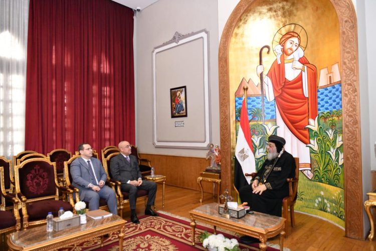 el-gazzar-meets-pope-tawadros-ii-to-monitor-the-progress-of-church-projects-in-new-cities