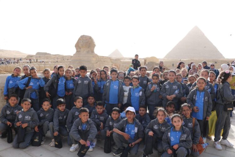 Orascom Pyramids Entertainment Hosts “Kollena Ma’ Ba’d” Children for Educational Visit at the Giza Pyramids
