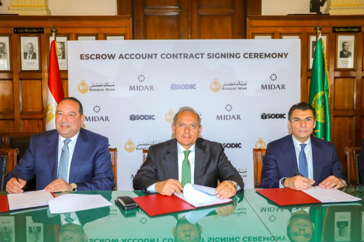 banque-misr-signs-escrow-account-agreement-with-midar-and-sodic-for-eastvale-project-in-new-cairo